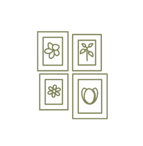 Icon of picture frames symbolizing ready-to-hang canvas artwork